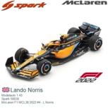 Modelauto 1:43 | Spark S8535 | McLaren F1 MCL36 2022 #4 - L.Norris Modelauto 1:43 | Spark S8535 | McLaren F1 MCL36 2022 #4 - L.Norris