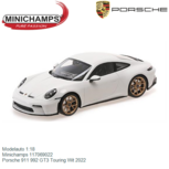 Modelauto 1:18 | Minichamps 117069022 | Porsche 911 992 GT3 Touring Wit 2022 Modelauto 1:18 | Minichamps 117069022 | Porsche 911 992 GT3 Touring Wit 2022