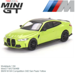 Modelauto 1:64 | MiniGT MGT00468 | BMW M M4 Competition G82 San Paulo Yellow Modelauto 1:64 | MiniGT MGT00468 | BMW M M4 Competition G82 San Paulo Yellow
