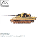 Militair voertuig 1:72 | Easy Model 36296 | King Tiger Schwere SS Panzer Abteilung 503 1943 Militair voertuig 1:72 | Easy Model 36296 | King Tiger Schwere SS Panzer Abteilung 503 1943