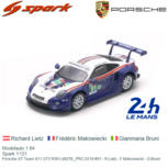 Modelauto 1:64 | Spark Y121 | Porsche GT Team 911 GT3 RSR LMGTE_PRO 2018 #91 - R.Lietz - F.Makowiecki - G.Bruni Modelauto 1:64 | Spark Y121 | Porsche GT Team 911 GT3 RSR LMGTE_PRO 2018 #91 - R.Lietz - F.Makowiecki - G.Bruni