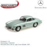 Modelauto 1:18 | Minichamps 110037221 | Mercedes Benz 300 SL Light Green Metallic 1955 Modelauto 1:18 | Minichamps 110037221 | Mercedes Benz 300 SL Light Green Metallic 1955