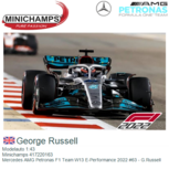 Modelauto 1:43 | Minichamps 417220163 | Mercedes AMG Petronas F1 Team W13 E-Performance 2022 #63 - G.Russell Modelauto 1:43 | Minichamps 417220163 | Mercedes AMG Petronas F1 Team W13 E-Performance 2022 #63 - G.Russell