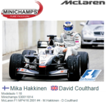 Modelauto 1:18 | Minichamps 530011814 | McLaren F1 MP4/16 2001 #4 - M.Hakkinen - D.Coulthard Modelauto 1:18 | Minichamps 530011814 | McLaren F1 MP4/16 2001 #4 - M.Hakkinen - D.Coulthard