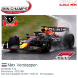 Modelauto 1:18 | Minichamps 110221801 | Red Bull Racing RB18 RBPT 2022 #1 - M.Verstappen Modelauto 1:18 | Minichamps 110221801 | Red Bull Racing RB18 RBPT 2022 #1 - M.Verstappen