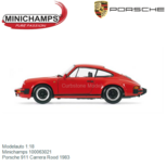 Modelauto 1:18 | Minichamps 100063021 | Porsche 911 Carrera Rood 1983 Modelauto 1:18 | Minichamps 100063021 | Porsche 911 Carrera Rood 1983
