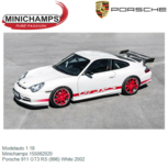 Modelauto 1:18 | Minichamps 155062020 | Porsche 911 GT3 RS (996) White 2002 Modelauto 1:18 | Minichamps 155062020 | Porsche 911 GT3 RS (996) White 2002