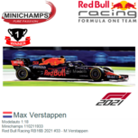 Modelauto 1:18 | Minichamps 110211933 | Red Bull Racing RB16B 2021 #33 - M.Verstappen Modelauto 1:18 | Minichamps 110211933 | Red Bull Racing RB16B 2021 #33 - M.Verstappen