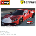 Modelauto 1:18 | Bburago 18-16017R | Ferrari 296 GTB Red / White 2022 Modelauto 1:18 | Bburago 18-16017R | Ferrari 296 GTB Red / White 2022