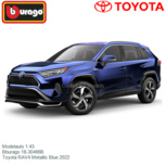 Modelauto 1:43 | Bburago 18-30466B | Toyota RAV4 Metallic Blue 2022 Modelauto 1:43 | Bburago 18-30466B | Toyota RAV4 Metallic Blue 2022
