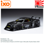 Modelauto 1:43 | IXO-Models MOC325 | LB Performance Nissan LB-ER34 Super Silhouette Skyline Black 2020 Modelauto 1:43 | IXO-Models MOC325 | LB Performance Nissan LB-ER34 Super Silhouette Skyline Black 2020