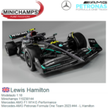 Modelauto 1:18 | Minichamps 110230144 | Mercedes AMG F1 W14 E-Performance | Mercedes-AMG Petronas Formula One Team 2023 #44 - L.Hamilton Modelauto 1:18 | Minichamps 110230144 | Mercedes AMG F1 W14 E-Performance | Mercedes-AMG Petronas Formula One Team 2023 #44 - L.Hamilton