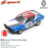 Modelauto 1:43 | Spark SF254 | Renault 17 1973 #10 - J.Nicolas Modelauto 1:43 | Spark SF254 | Renault 17 1973 #10 - J.Nicolas