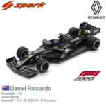 Modelauto 1:43 | Spark S6456 | Renault F1 R.S. 20 2020 #3 - D.Ricciardo Modelauto 1:43 | Spark S6456 | Renault F1 R.S. 20 2020 #3 - D.Ricciardo