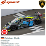Modelauto 1:43 | Spark SG793 | Lamborghini Huracan GT3 Evo | T3 Motorsport 2021 #10 - E.Muth Modelauto 1:43 | Spark SG793 | Lamborghini Huracan GT3 Evo | T3 Motorsport 2021 #10 - E.Muth