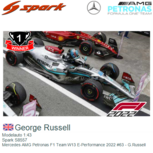 Modelauto 1:43 | Spark S8557 | Mercedes AMG Petronas F1 Team W13 E-Performance 2022 #63 - G.Russell Modelauto 1:43 | Spark S8557 | Mercedes AMG Petronas F1 Team W13 E-Performance 2022 #63 - G.Russell