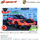 Modelauto 1:43 | Spark SG850 | Porsche 811 GT3 Cup | krämer Racing 2022 #127 - K.Krämer - C.Brück - M.Kranz - A.Veremenko Modelauto 1:43 | Spark SG850 | Porsche 811 GT3 Cup | krämer Racing 2022 #127 - K.Krämer - C.Brück - M.Kranz - A.Veremenko