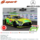 Modelauto 1:43 | Spark SG861 | Mercedes AMG GT3 | Mannfilter Team Landgraf 2022 #55 - D.Baumann - J.Apotheloz - P.Assenheimer - L.Trefz Modelauto 1:43 | Spark SG861 | Mercedes AMG GT3 | Mannfilter Team Landgraf 2022 #55 - D.Baumann - J.Apotheloz - P.Assenheimer - L.Trefz