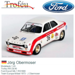 Modelauto 1:43 | Trofeu RR.DE40 | Ford Escort Mk.1 RS1600 | Team Europa-Möbel 1973 - J.Obermoser Modelauto 1:43 | Trofeu RR.DE40 | Ford Escort Mk.1 RS1600 | Team Europa-Möbel 1973 - J.Obermoser