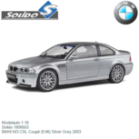 Modelauto 1:18 | Solido 1806503 | BMW M3 CSL Coupé (E46) Silver Grey 2003 Modelauto 1:18 | Solido 1806503 | BMW M3 CSL Coupé (E46) Silver Grey 2003