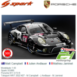Modelauto 1:43 | Spark SG865 | Porsche 911 GT3 R | Toksport WRT 2022 #27 - M.Campbell - J.Andlauer - M.Jaminet Modelauto 1:43 | Spark SG865 | Porsche 911 GT3 R | Toksport WRT 2022 #27 - M.Campbell - J.Andlauer - M.Jaminet