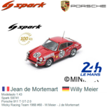 Modelauto 1:43 | Spark S9741 | Porsche 911 T GT-2.0 | Wicky Racing Team 1968 #60 - W.Meier - J.de Mortemart Modelauto 1:43 | Spark S9741 | Porsche 911 T GT-2.0 | Wicky Racing Team 1968 #60 - W.Meier - J.de Mortemart