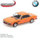 Modelauto 1:43 | Minichamps 410029022 | BMW 3.0 CS Oranje 1968 Modelauto 1:43 | Minichamps 410029022 | BMW 3.0 CS Oranje 1968