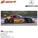 Modelauto 1:43 | Spark S6325 | Mercedes AMG GT3 | Germany 2022 #20 - L.Stolz Modelauto 1:43 | Spark S6325 | Mercedes AMG GT3 | Germany 2022 #20 - L.Stolz