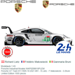 Modelauto 1:43 | Porsche Industrial Models WAP0209010PLEM | Porsche GT Team 911 RSR-19 2021 #91 - R.Lietz - F.Makowiecki - G.Bruni Modelauto 1:43 | Porsche Industrial Models WAP0209010PLEM | Porsche GT Team 911 RSR-19 2021 #91 - R.Lietz - F.Makowiecki - G.Bruni