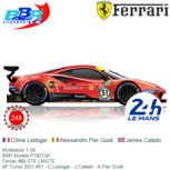 Modelauto 1:18 | BBR Models P18213A | Ferrari 488 GTE LMGTE | AF Corse 2021 #51 - C.Ledogar - J.Calado - A.Pier Guidi Modelauto 1:18 | BBR Models P18213A | Ferrari 488 GTE LMGTE | AF Corse 2021 #51 - C.Ledogar - J.Calado - A.Pier Guidi