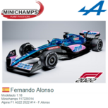 Modelauto 1:18 | Minichamps 117220314 | Alpine F1 A522 2022 #14 - F.Alonso Modelauto 1:18 | Minichamps 117220314 | Alpine F1 A522 2022 #14 - F.Alonso