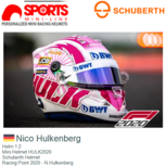 Helm 1:2 | Mini Helmet HULK2020 | Schuberth Helmet | Racing Point 2020 - N.Hulkenberg Helm 1:2 | Mini Helmet HULK2020 | Schuberth Helmet | Racing Point 2020 - N.Hulkenberg