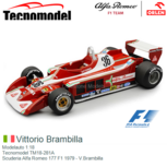 Modelauto 1:18 | Tecnomodel TM18-281A | Scuderia Alfa Romeo 177 F1 1979 - V.Brambilla Modelauto 1:18 | Tecnomodel TM18-281A | Scuderia Alfa Romeo 177 F1 1979 - V.Brambilla