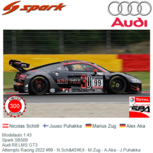 Modelauto 1:43 | Spark SB509 | Audi R8 LMS GT3 | Attempto Racing 2022 #99 - N.Schöll - M.Zug - A.Aka - J.Puhakka Modelauto 1:43 | Spark SB509 | Audi R8 LMS GT3 | Attempto Racing 2022 #99 - N.Schöll - M.Zug - A.Aka - J.Puhakka
