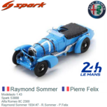 Modelauto 1:43 | Spark S3888 | Alfa Romeo 8C 2300 | Raymond Sommer 1934 #7 - R.Sommer - P.Felix Modelauto 1:43 | Spark S3888 | Alfa Romeo 8C 2300 | Raymond Sommer 1934 #7 - R.Sommer - P.Felix