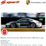 Modelauto 1:43 | Spark US292 | Porsche 911 GT3 R | Team Hardpoint EBM 2021 #88 - B.Gomes de Figueiredo - C.Nielsen - K.Legge Modelauto 1:43 | Spark US292 | Porsche 911 GT3 R | Team Hardpoint EBM 2021 #88 - B.Gomes de Figueiredo - C.Nielsen - K.Legge