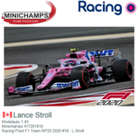 Modelauto 1:43 | Minichamps 417201618 | Racing Point F1 Team RP20 2020 #18 - L.Stroll Modelauto 1:43 | Minichamps 417201618 | Racing Point F1 Team RP20 2020 #18 - L.Stroll