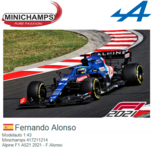 Modelauto 1:43 | Minichamps 417211214 | Alpine F1 A521 2021 - F.Alonso Modelauto 1:43 | Minichamps 417211214 | Alpine F1 A521 2021 - F.Alonso