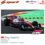 Modelauto 1:43 | Spark S8549 | Alfa Romeo F1 C42 2022 #24 - Z.GuanYu Modelauto 1:43 | Spark S8549 | Alfa Romeo F1 C42 2022 #24 - Z.GuanYu
