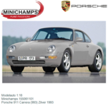 Modelauto 1:18 | Minichamps 155061101 | Porsche 911 Carrera (993) Zilver 1993 Modelauto 1:18 | Minichamps 155061101 | Porsche 911 Carrera (993) Zilver 1993