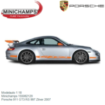 Modelauto 1:18 | Minichamps 155062120 | Porsche 911 GT3 RS 997 Zilver 2007 Modelauto 1:18 | Minichamps 155062120 | Porsche 911 GT3 RS 997 Zilver 2007