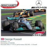 Modelauto 1:43 | Minichamps 417220363 | Mercedes AMG F1 W13 E-performance 2022 #53 - G.Russell Modelauto 1:43 | Minichamps 417220363 | Mercedes AMG F1 W13 E-performance 2022 #53 - G.Russell