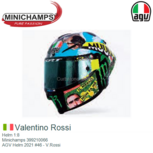 Helm 1:8 | Minichamps 399210066 | AGV Helm 2021 #46 - V.Rossi Helm 1:8 | Minichamps 399210066 | AGV Helm 2021 #46 - V.Rossi