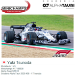 Modelauto 1:43 | Minichamps 417189938 | Alpha Tauri STR13 | Scuderia AlphaTauri 2020 #38 - Y.Tsunoda Modelauto 1:43 | Minichamps 417189938 | Alpha Tauri STR13 | Scuderia AlphaTauri 2020 #38 - Y.Tsunoda