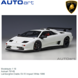 Modelauto 1:18 | Autoart 79149 | Lamborghini Diablo SV-R Impact White 1996 Modelauto 1:18 | Autoart 79149 | Lamborghini Diablo SV-R Impact White 1996