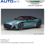 Modelauto 1:18 | Autoart 70299 | Aston Martin DBS Superleggera Carribean Blue Pearl 2022 Modelauto 1:18 | Autoart 70299 | Aston Martin DBS Superleggera Carribean Blue Pearl 2022