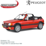 Modelauto 1:43 | Minichamps 940112330 | Peugeot 205 Cti Cabriolet Rood 1990 Modelauto 1:43 | Minichamps 940112330 | Peugeot 205 Cti Cabriolet Rood 1990