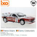 Modelauto 1:18 | IXO-Models 18RMC136.22 | Lancia 037 BASTOS 1985 #3 - P.Snijers - D.Colebunders Modelauto 1:18 | IXO-Models 18RMC136.22 | Lancia 037 BASTOS 1985 #3 - P.Snijers - D.Colebunders