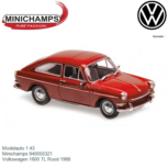 Modelauto 1:43 | Minichamps 940055321 | Volkswagen 1600 TL Rood 1966 Modelauto 1:43 | Minichamps 940055321 | Volkswagen 1600 TL Rood 1966