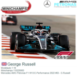 Modelauto 1:18 | Minichamps 110220063 | Mercedes AMG Petronas F1 W13 E-Performance 2022 #63 - G.Russell Modelauto 1:18 | Minichamps 110220063 | Mercedes AMG Petronas F1 W13 E-Performance 2022 #63 - G.Russell